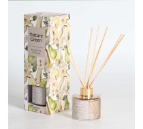 EVELEKT Reed diffuser NATURE GREEN 100ml, French Pear & Freesia Gaisa aromatizētājs