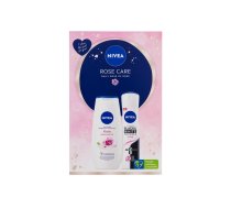 NIVEA Rose Care Women Shower Gel Rose & Almond Oil 250 ml + Antiperspirant Black & White Invisible Clear 150 ml Dušas želeja