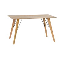 EVELEKT Ēdamistabas galds HELENA 140x80xH74cm, galda virsma: MDF ozolkoka finierējums, apstrāde: lakots, kājas: masīvkoka ozols Galds