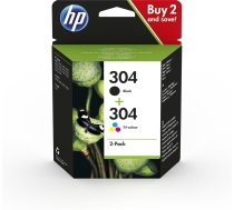 HP HP 304 2-pack Black/Tri-color Original Ink Cartridges 3JB05AE Tintes kasetnes komplekts