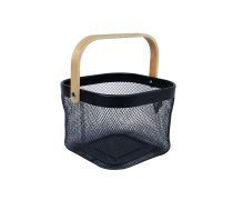 EVELEKT Basket OTTO 21x23xH14cm, with handle, black Grozs