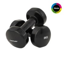 TUNTURI Vinyl Dumbbells 5.0kg, Black, Pair Hanteles