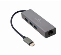 GEMBIRD Gembird A-CMU3-LAN-01 USB-C Gigabit network adapter with 3-port USB 3.1 hub A-CMU3-LAN-01 Adapteris