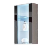 CAMA MEBLE Cama hanging display cabinet SOHO white/black gloss SOHOWITS2 BI/CZ Vitrīna