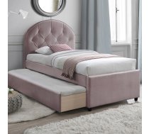 EVELEKT Bed LARA 90x200cm with two mattresses HARMONY UNO, mauve rose Gulta