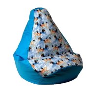 GO GIFT Sako bag pouffe pear print blue - Frozen XXL 140 x 100 cm Sēžammaiss