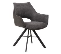 EVELEKT Chair EDDY 60x62xH81,5cm, grey / dark grey Krēsls