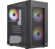 AEROCOOL HEXFORMBKV2 Micro ATX PC Case 3 Fans FRGB Black AEROPGS-HEXFORM-GBK2 Datora korpuss