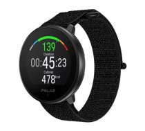 POLAR Unite Fitness watch, Black, M-L with Hook&Loop Wristband Viedpulkstenis