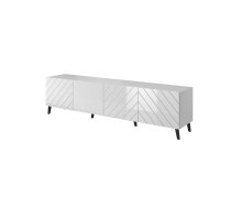 CAMA MEBLE RTV cabinet ABETO 200x42x52 white/gloss white ABETO RTV200 BI TV galdiņš