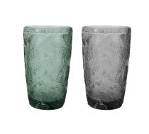 EVELEKT Drinking glass LEAF 350ml tall, green