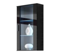 CAMA MEBLE Cama hanging display cabinet SOHO black/black gloss SOHOWITS2 CZ/CZ Vitrīna