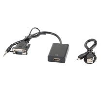 LANBERG AD-0021-BK video cable adapter 0.2 m HDMI Type A (Standard) VGA (D-Sub) Black AD-0021-BK Adapteris