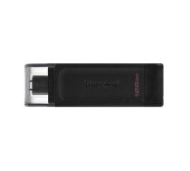 KINGSTON Technology DataTraveler 70 USB flash drive 128 GB USB Type-C 3.2 Gen 1 (3.1 Gen 1) Black DT70/128GB USB atmiņas karte