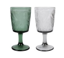 EVELEKT Wine goblet LEAF 300ml, green Glāze