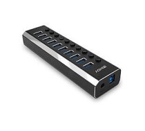 LINDY 10 Port USB 3.0 with On/Off Switches 43370 USB centrmezgls