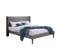 EVELEKT Bed TEXAS with mattress HARMONY DUO 160x200cm, grey Gulta