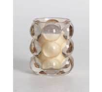 EVELEKT Scented candle in glass NATURE GREEN H9,2cm, French Pear & Freesia Aromātiskā svece