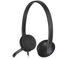 LOGITECH H340 USB Computer Headset Wired Head-band Office/Call center USB Type-A Black 981-000475 Austiņas