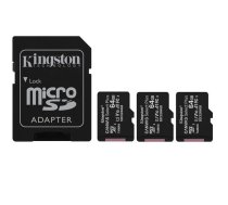KINGSTON MEMORY MICRO SDXC 64GB UHS-I/3PACK SDCS2/64GB-3P1A KINGSTON Atmiņas karte