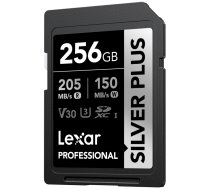 LEXAR SDXC PROFESSIONAL SILVER PLUS UHS-I/U3/A2/4K R205/W150 (V30) 256GB Atmiņas karte