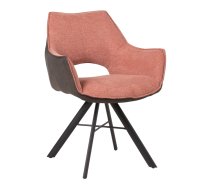 EVELEKT Chair EDDY 60x62xH81,5cm, orange / dark grey Krēsls