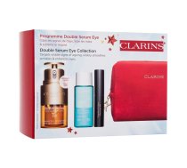 CLARINS Double Serum Double Serum Eye 20 ml + Instant Eye Make-Up Remover 30 ml + Wonder Perfect Mascara 4D 3 ml 01 Perfect Black + Red Cosmetic Bag Skropstu serums