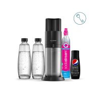 SODASTREAM gāzēto dzērienu pagatavošanas ierīce DUO, Metalic black 1016812771 Aparāts gāzētā ūdens pagatavošanai