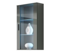 CAMA MEBLE Cama hanging display cabinet SOHO grey/grey gloss SOHOWITS2 SZ/SZ Vitrīna