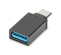 DIGITUS USB Type-C adapter, type C to A M/F, 3A, 5GB, 3.0 Version AK-300506-000-S Black, Jack USB A, Plug USB C Adapteris