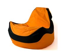 GO GIFT Sako bag pouf Bolid orange-black XXL 140 x 100 cm Sēžammaiss