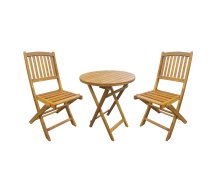 EVELEKT GWEN D60cm table and 2 chairs Balkona mēbeļu komlekts