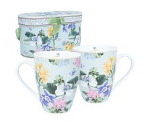 EVELEKT Mugs MIA FLORA H10,5cm 340ml 2pcs in a gift box Krūžu komplekts