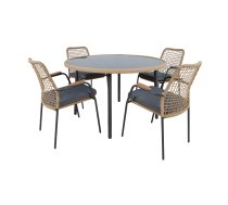 EVELEKT Garden furniture set PRUSSIA table and 4 chairs Dārza mēbeļu komplekts