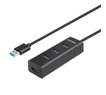 UNITEK Y-3089V01 interface hub USB 3.2 Gen 1 (3.1 Gen 1) Type-A 5000 Mbit/s Black Y-3089V01 USB centrmezgls