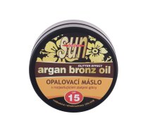 VIVACO Sun Argan Bronz Oil 200ml Glitter Effect SPF15 Saules aizsargājošs losjons ķermenim