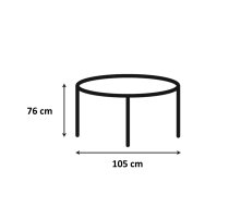 EVELEKT Ēdamgalds ROXBY D105xH76cm, ozols Galds