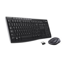 LOGITECH Wireless Combo MK270 keyboard Mouse included RF Wireless QWERTY Black, Silver 920-004508 Klaviatūra