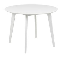 EVELEKT Dining table ROXBY, D105xH76cm, white Galds