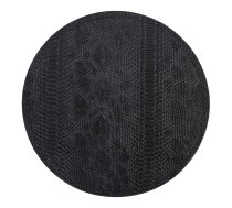 EVELEKT Placemat BOA, D38cm, black snake skin Galdauts