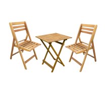 EVELEKT FERDY table and 2 chairs Balkona mēbeļu komlekts