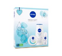 NIVEA Feel Soft Women Shower Gel Creme Soft 250 ml + Antiperspirant roll-on Original Natural 50 ml + Moisturizing Cream Soft 100 ml Dušas želeja