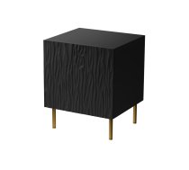 CAMA MEBLE Bedside table 2 pcs. JUNGLE 53.5x40.5x44 black matt + golden legs JUNGLE SZN CZ Naktsgaldiņš