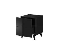 CAMA MEBLE Cama bedside table REJA black gloss/black gloss REJA SZF CZ Naktsgaldiņš