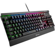 SHARKOON DE layout - SKILLER SGK3, gaming keyboard (black, Kailh Blue) 4044951019724 Klaviatūra