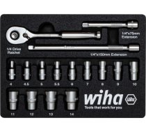 Wiha instrumentu komplekts 1/4 "17 gab. Ar putuplasta ieliktni