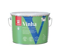 Tikkurila Vinha Necaurspīdīgs Pārklājums | Krāsa Kokam Ārdarbiem | Ilgstošai Fasādes Aizsardzībai - C , Pusmatēta , 2.7 L