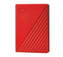 Western Digital Cietais disks WDBPKJ0040BRD-WESN External HDD|WESTERN DIGITAL|My Passport|4TB|USB 2.0|USB 3.0|USB 3.2|Colour Red|WDBPKJ0040BRD-WESN