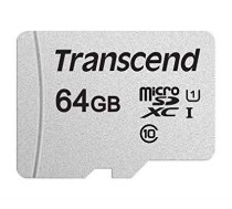 TRANSCEND Atmiņas karte TS64GUSD300S MEMORY MICRO SDXC 64GB/C10 TS64GUSD300S TRANSCEND
