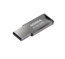 ADATA USB zibatmiņa AUV250-64G-RBK ADATA USB Flash Drive UV250 64 GB, USB 2.0, Silver